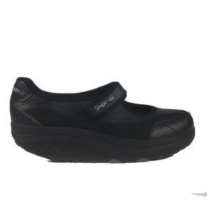 Skechers Shape Ups Women's Black Leather Toning Sn